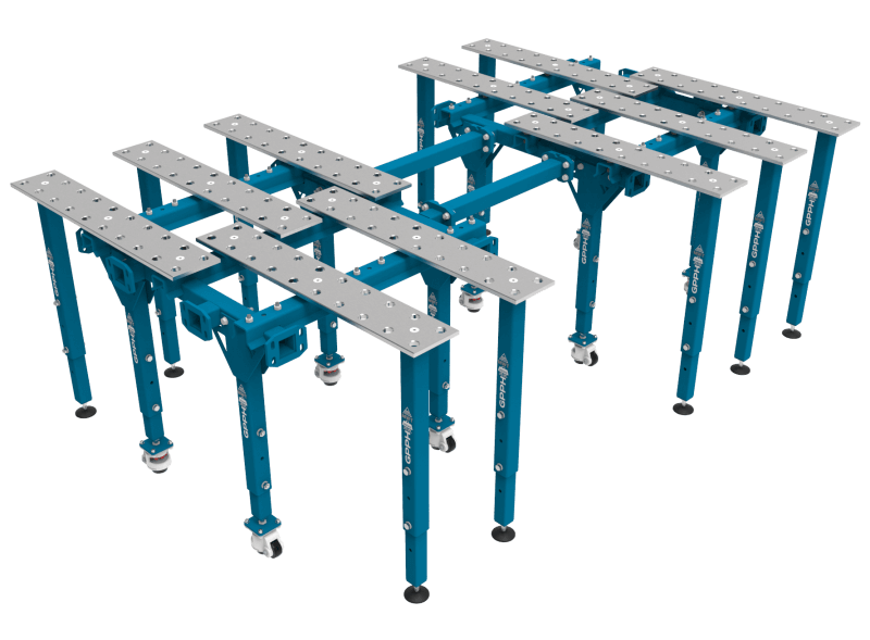 Modulares Set mit großer Fläche 2630×1770 mm System Φ28 Raster 100x100mm