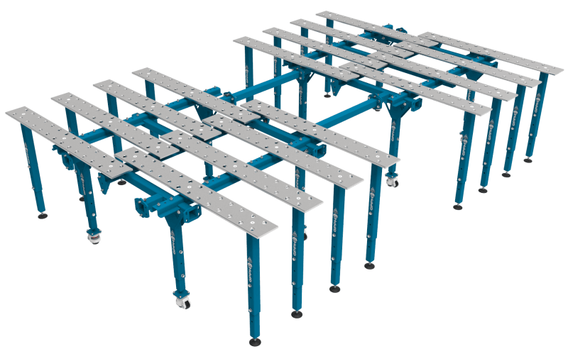 Modulares Set mit großer Fläche 4000×2670 mm System Φ28 Raster 100x100mm