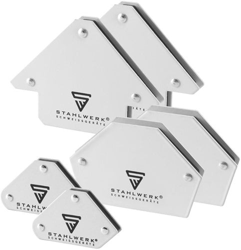 STAHLWERK Magnet-Schweißwinkel 9 & 25 lbs 45, 90 und 135 °
