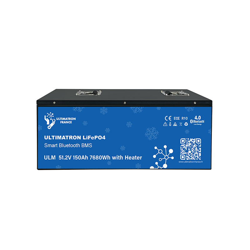 ULTIMATRON ULM-48-150H LiFePO4 Untersitz-Batterie 51,2 V 150 Ah mit Bluetooth & Smart BMS mit Heizung