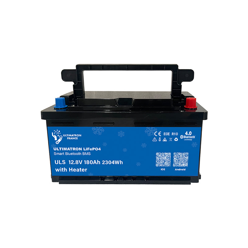 ULTIMATRON ULS-12-180H LiFePO4 Untersitz-Batterie 12,8 V 180 Ah mit Bluetooth & Smart BMS mit Heizung