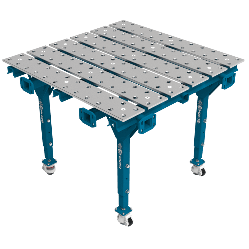 Modularer Schweißtisch, einzeln, 1200×1200 mm System Φ28 Raster 100x100mm