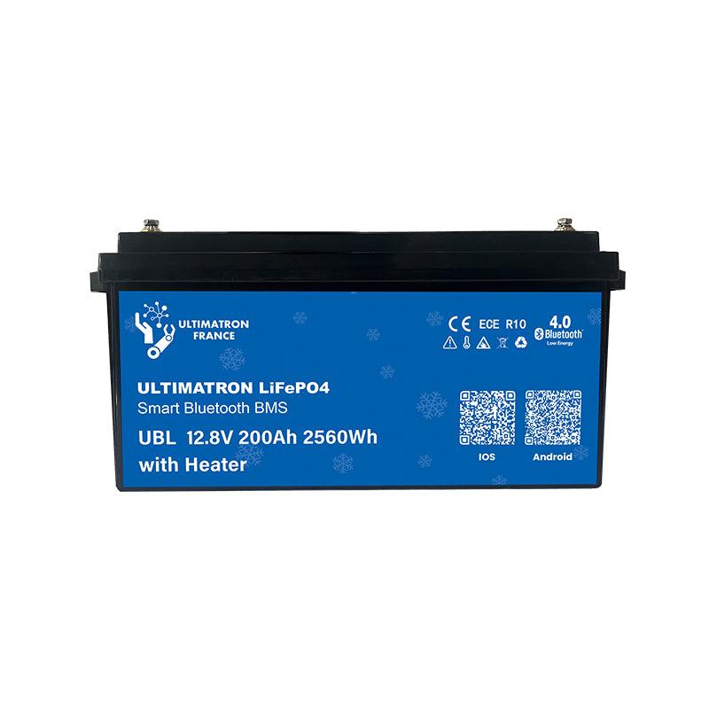 ULTIMATRON UBL-12-200H-PRO LiFePO4 Batterie 12,8 V 200 Ah mit Bluetooth & Smart BMS mit Heizung