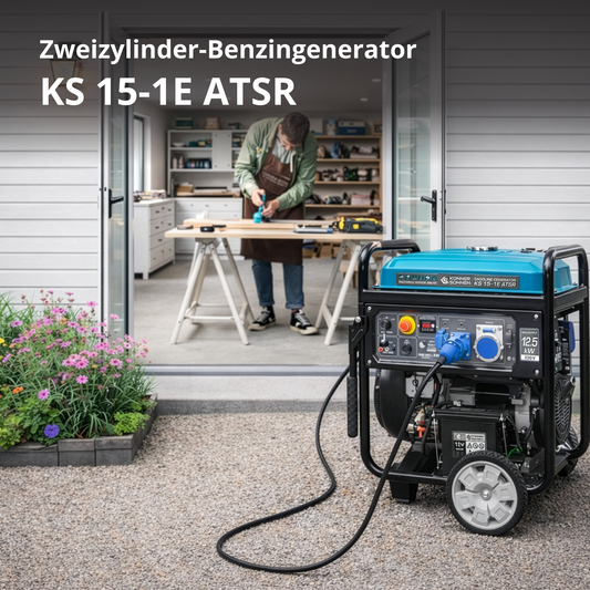 Benzin-Generator "Könner & Söhnen" KS 15-1E ATSR – Ansicht 2