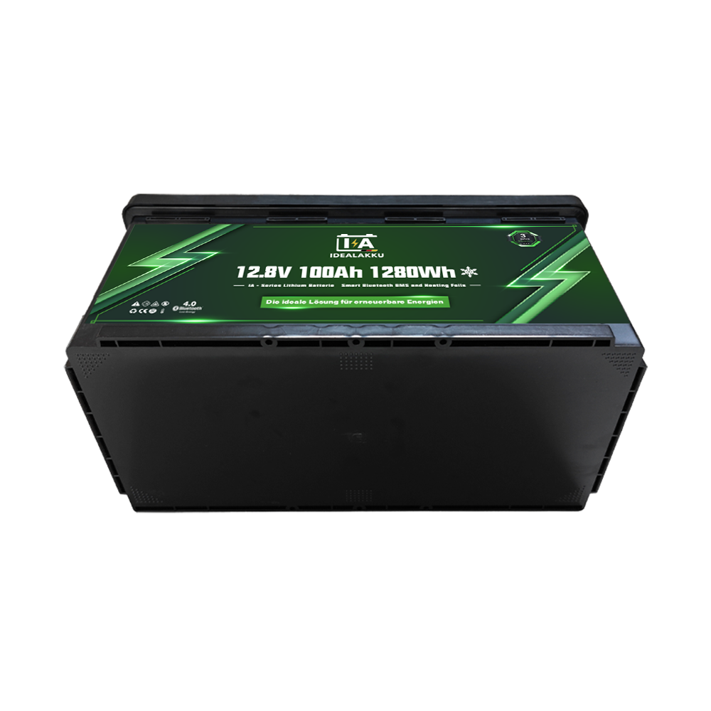 Idealakku IA-12-100 LiFePO4 Batterie 12.8 V 100 Ah mit Bluetooth & Smart BMS