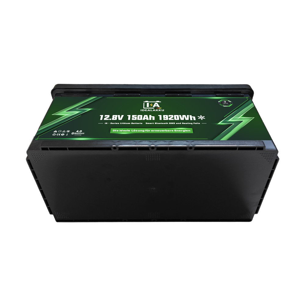 Idealakku IA-12-150 LiFePO4 Batterie 12.8 V 150 Ah mit Bluetooth & Smart BMS