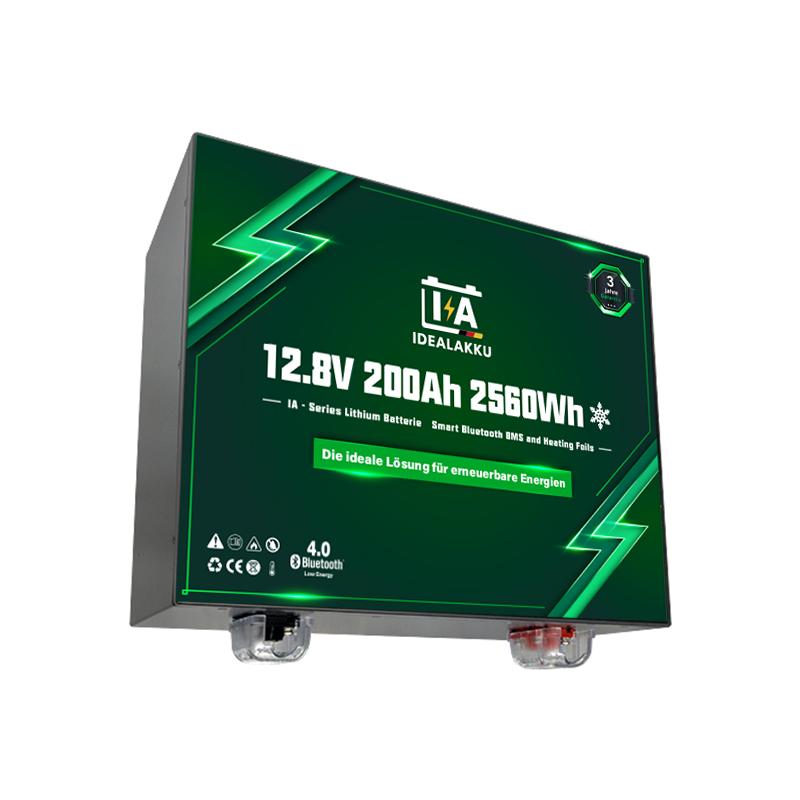 Idealakku IA-12-200H LiFePO4 Batterie 12.8 V 200 Ah mit Bluetooth & Smart BMS mit Heizung