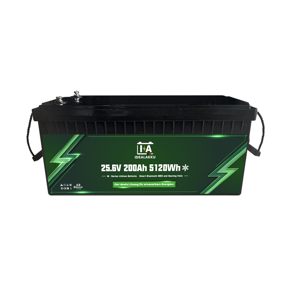 Idealakku IB-24-200H LiFePO4 Batterie 25.6 V 200 Ah mit Bluetooth & Smart BMS mit Heizung