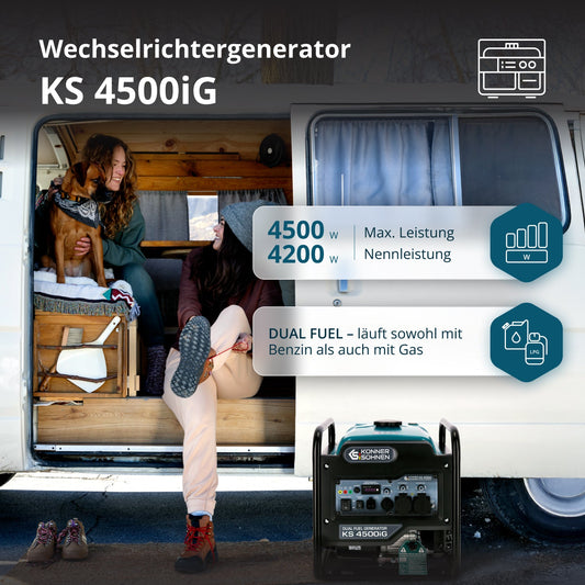 Dual Fuel-Inverter-Generator KS 4500iG – Ansicht 2