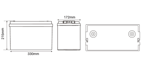 Idealakku IB-24-50H LiFePO4 Batterie 25.6 V 50 Ah mit Bluetooth & Smart BMS mit Heizung