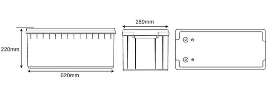 Idealakku IB-24-200H LiFePO4 Batterie 25.6 V 200 Ah mit Bluetooth & Smart BMS mit Heizung