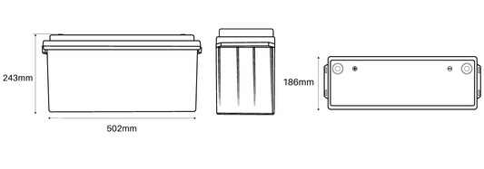 Idealakku IB-24-100 LiFePO4 Batterie 25.6 V 100 Ah mit Bluetooth & Smart BMS