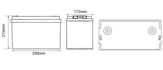 Idealakku IB-12-200H LiFePO4 Batterie 12.8 V 200 Ah mit Bluetooth & Smart BMS mit Heizung