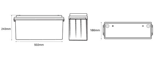 Idealakku IB-12-200 LiFePO4 Batterie 12.8 V 200 Ah mit Bluetooth & Smart BMS