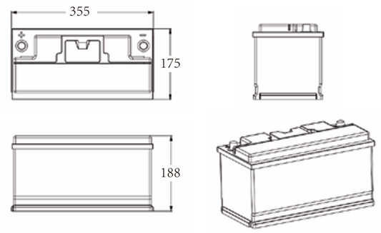 Idealakku IA-12-180H LiFePO4 Batterie 12.8 V 180 Ah mit Bluetooth & Smart BMS mit Heizung