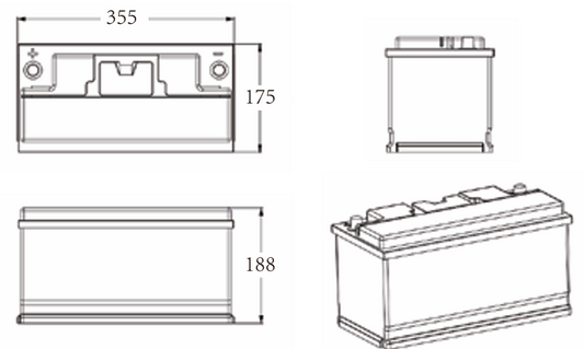 Idealakku IA-12-150H LiFePO4 Batterie 12.8 V 150 Ah mit Bluetooth & Smart BMS mit Heizung