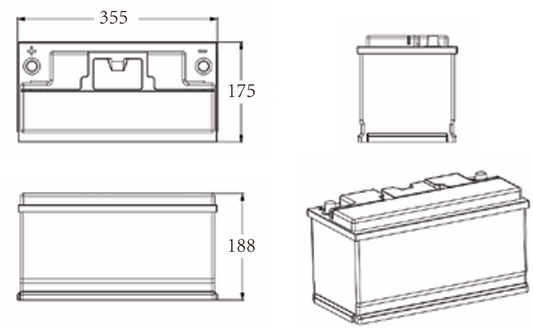 Idealakku IA-12-100H LiFePO4 Batterie 12.8 V 100 Ah mit Bluetooth & Smart BMS mit Heizung