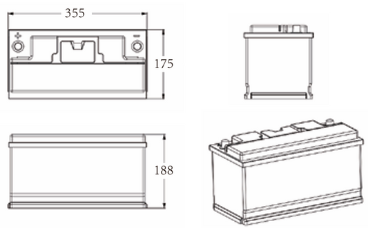 Idealakku IA-12-100 LiFePO4 Batterie 12.8 V 100 Ah mit Bluetooth & Smart BMS