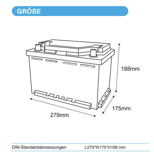 ULTIMATRON ULS-12-100-LN3 LiFePO4 Untersitz-Batterie 12,8 V 100 Ah mit Bluetooth & Smart BMS