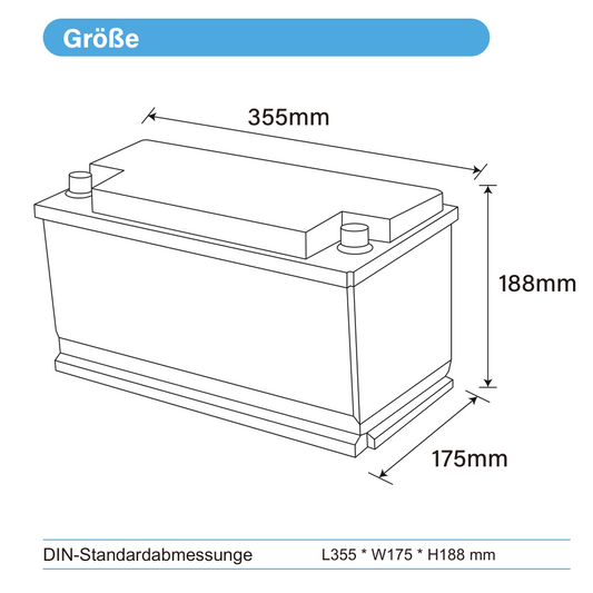 ULTIMATRON ULS-12-150H LiFePO4 Untersitz-Batterie 12,8 V 150 Ah mit Bluetooth & Smart BMS mit Heizung