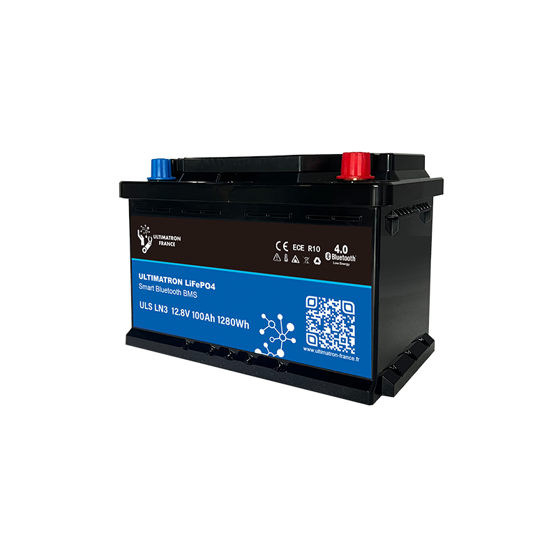 ULTIMATRON ULS-12-100-LN3 LiFePO4 Untersitz-Batterie 12,8 V 100 Ah mit Bluetooth & Smart BMS