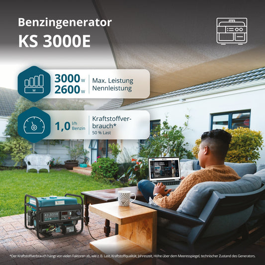 Benzin-Generator "Könner & Söhnen" KS 3000E – Ansicht 2