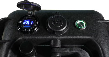 ULTIMATRON ULP-12-100 wasserdichte tragbare LiFePO4 Batterie 12,8 V 100 Ah mit Bluetooth, Smart BMS & LCD-Display