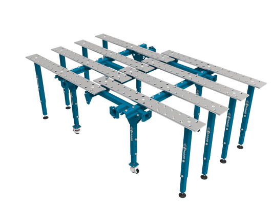 Modularer Schweißtisch, einzeln, ausziehbar, 2670×1600 mm System Φ28 Raster 100x100mm