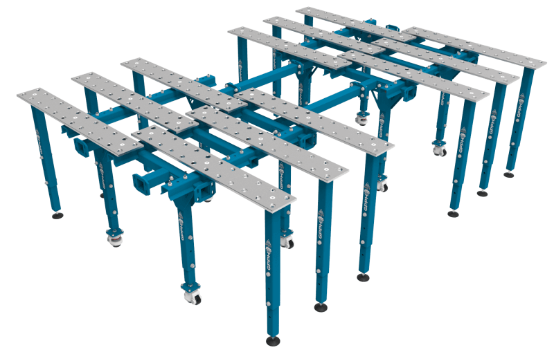 Modulares Set mit großer Fläche 3030×2170 mm System Φ28 Raster 100x100mm