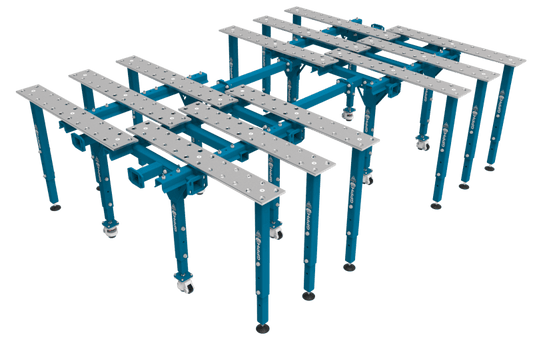 Modulares Set mit großer Fläche 3030×2170 mm System Φ28 Raster 100x100mm