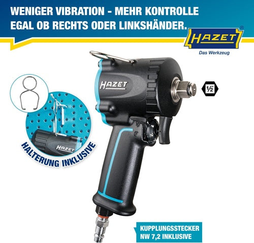 HAZET Druckluftschlagschrauber 9012M-1 12,5 mm (1/2″) A4-kt. 678 Nm