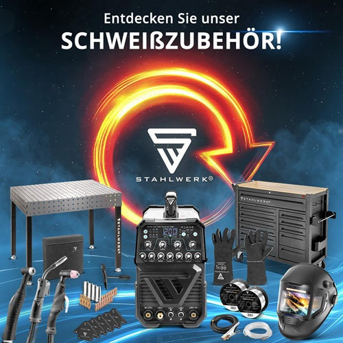 STAHLWERK MIG MAG 160 M Shielded Arc Welding Machine Single Unit with Accessories 2 m