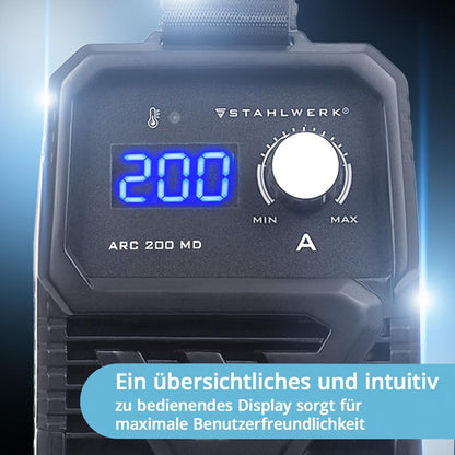 STAHLWERK ARC 200 MD Elektrodenschweißgerät 20–200 A mit Zubehör