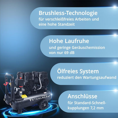 STAHLWERK Kompressor ST-228 Pro 410 l/min 8 bar 22 l