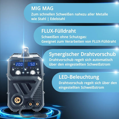 STAHLWERK MIG MAG 200 ST Plus Schweißgerät 20–200 A mit Zubehör