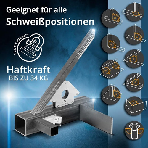 STAHLWERK Magnet-Schweißwinkel 120x85x14mm 45, 90 und 135 ° 2 St.