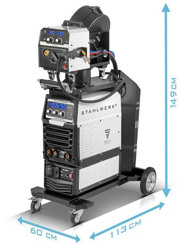 STAHLWERK MIG MAG 400 Pro Inverter Welder Single Unit with 3m Accessories