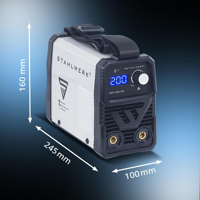 STAHLWERK ARC 200 MD Elektrodenschweißgerät 20–200 A mit Zubehör