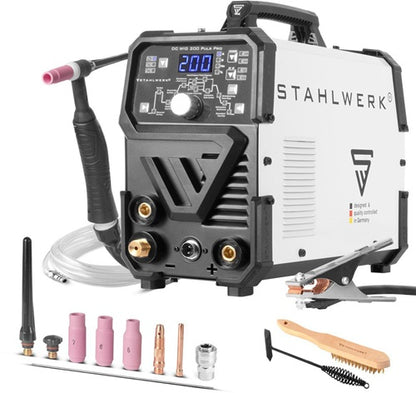 STAHLWERK Inverter Welder DC TIG 200 Pulse Pro Single Unit with Accessories 10-200 A Single Unit with Accessories