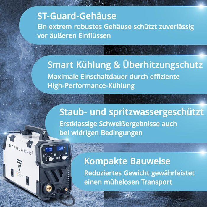STAHLWERK MIG MAG 200 ST Plus Schweißgerät 20–200 A mit Zubehör