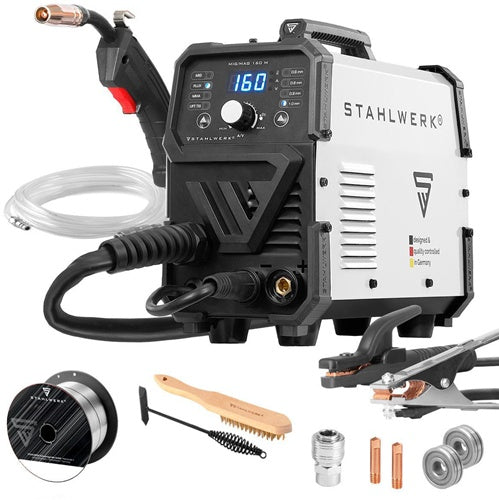STAHLWERK MIG MAG 160 M Shielded Arc Welding Machine Single Unit with Accessories 2 m
