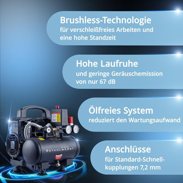 STAHLWERK Kompressor ST-38 Pro 190 l/min 8 bar 3 l