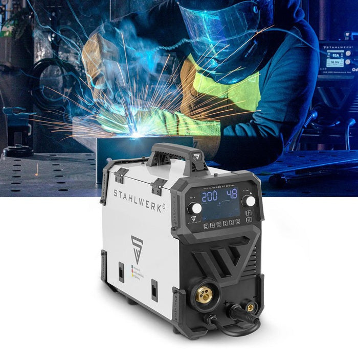 STAHLWERK MIG MAG 200 ST Digital Schweißgerät 20–200 A mit Zubehör