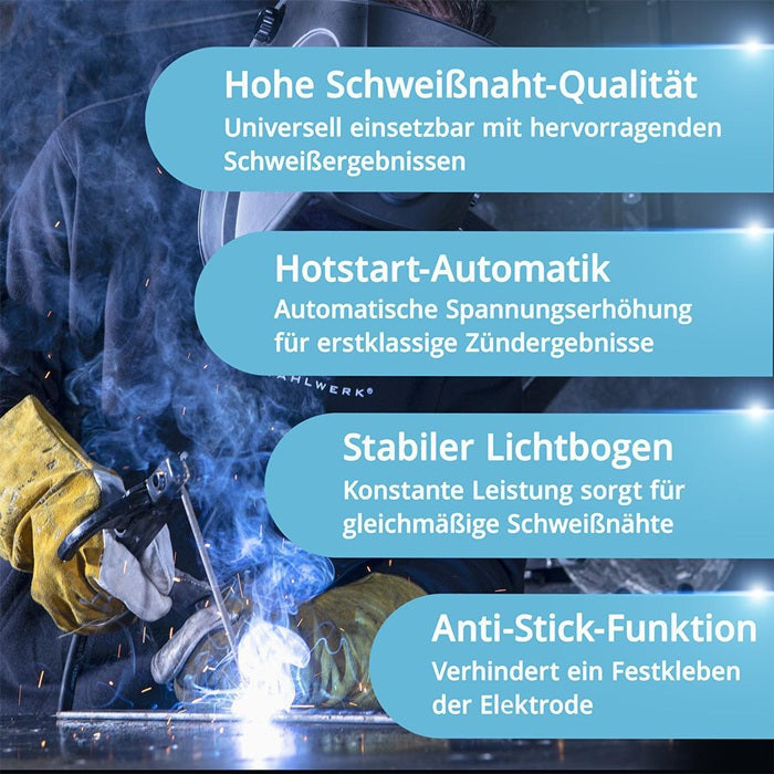 STAHLWERK ARC 200 MD Elektrodenschweißgerät 20–200 A mit Zubehör