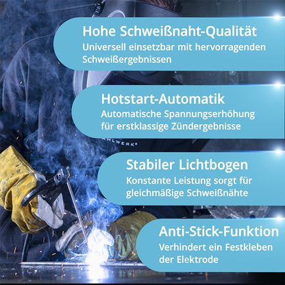 STAHLWERK ARC 200 MD Elektrodenschweißgerät 20–200 A mit Zubehör