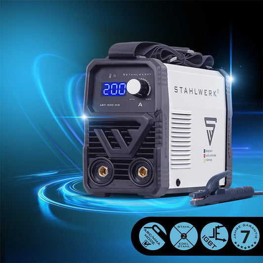 STAHLWERK ARC 200 MD Elektrodenschweißgerät 20–200 A mit Zubehör