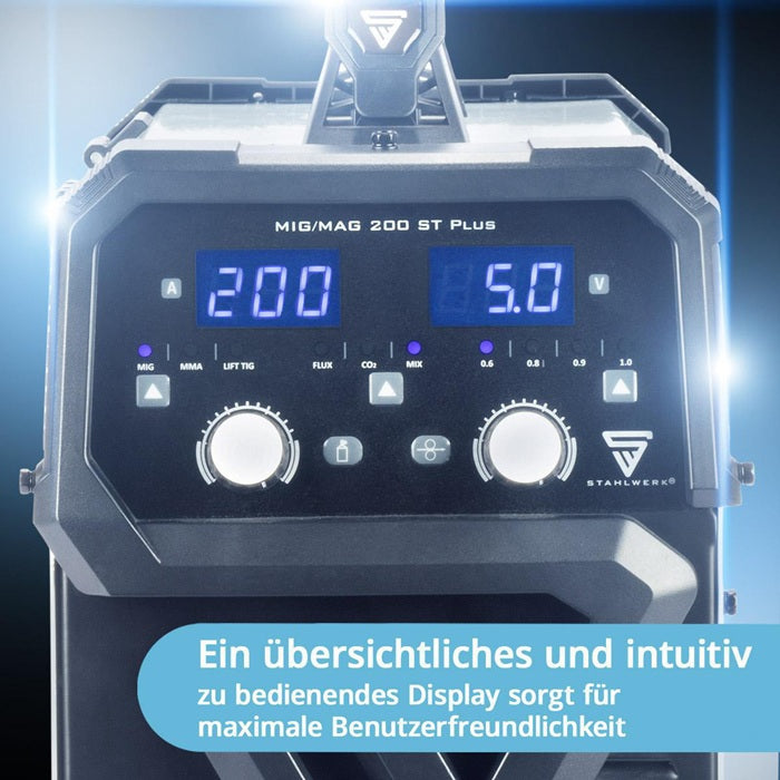 STAHLWERK MIG MAG 200 ST Plus Schweißgerät 20–200 A mit Zubehör
