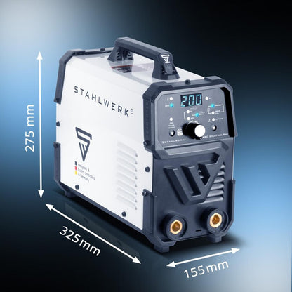 STAHLWERK ARC 200 Puls Pro Elektrodenschweißgerät 10–200 A mit Zubehör