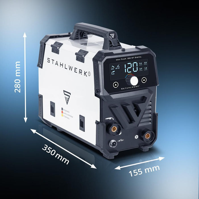 STAHLWERK Mini FLUX 120 ST Digital Fülldrahtschweißgerät 20–120 A