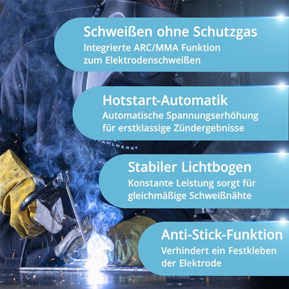 STAHLWERK DC 200 ST WIG / TIG-Schweißgerät 10–200 A mit Zubehör